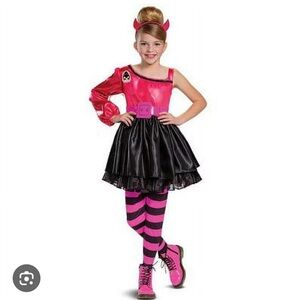 LOL doll Halloween costume with horn band.